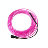 Kit 2 m fir electroluminescent cu invertor culoare rosu